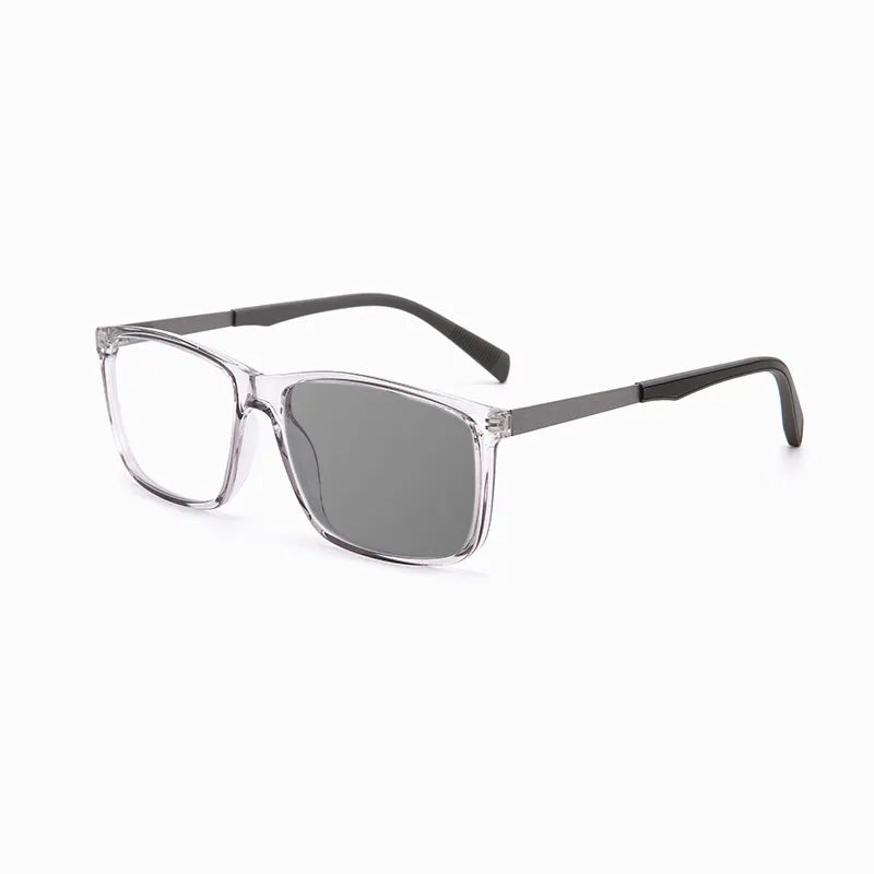 SIMPLE SQUARE-FRAME PHOTOCHROMIC MULTIFOCAL READING GLASSES