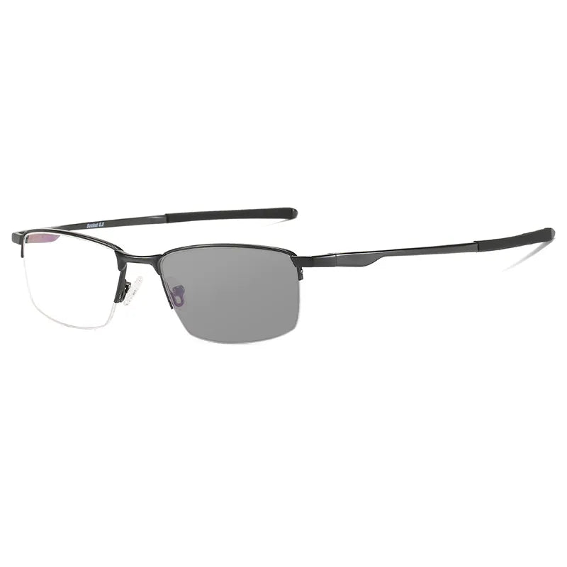 BUSINESS-STYLE SEMI-RIMLESS MINIMALIST PHOTOCHROMIC MULTIFOCAL READING GLASSES