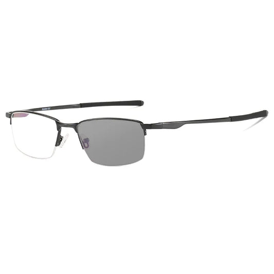 BUSINESS-STYLE SEMI-RIMLESS MINIMALIST PHOTOCHROMIC MULTIFOCAL READING GLASSES