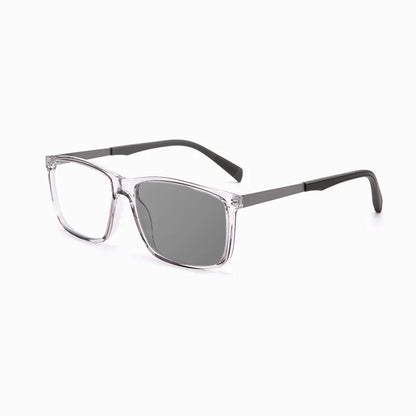 SIMPLE SQUARE-FRAME PHOTOCHROMIC MULTIFOCAL READING GLASSES