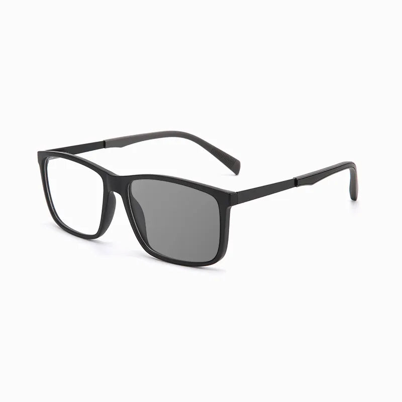 SIMPLE SQUARE-FRAME PHOTOCHROMIC MULTIFOCAL READING GLASSES