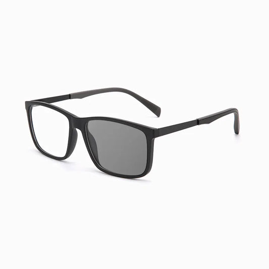 SIMPLE SQUARE-FRAME PHOTOCHROMIC MULTIFOCAL READING GLASSES