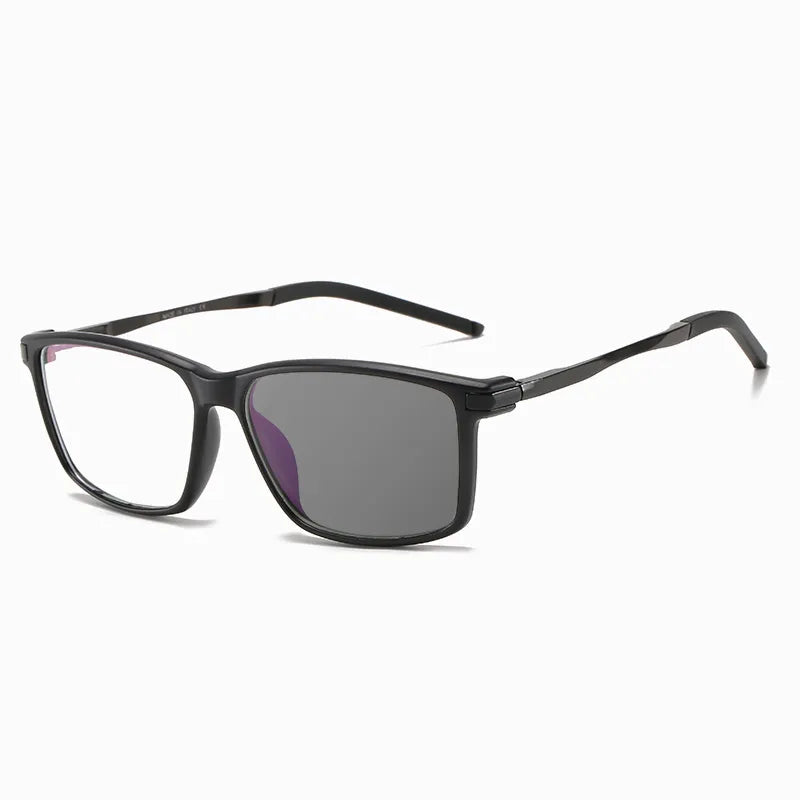 SIMPLE SQUARE-FRAME PHOTOCHROMIC MULTIFOCAL READING GLASSES