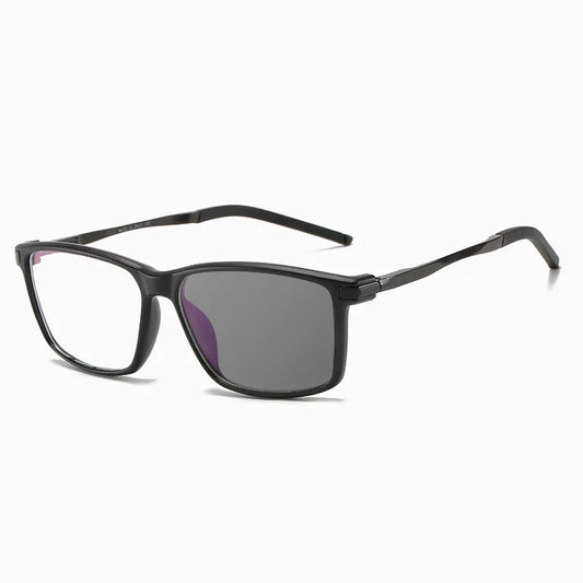 SIMPLE SQUARE-FRAME PHOTOCHROMIC MULTIFOCAL READING GLASSES